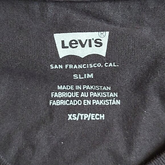 Men's Black Levis San Francisco Cal. Slim XS Short Sleeved Crewneck Shirt - Picture 7 of 8